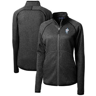 Kansas City Royals Cutter & Buck Women's Mainsail Sweater-Knit Full-Zip Vest  - Heathered Charcoal