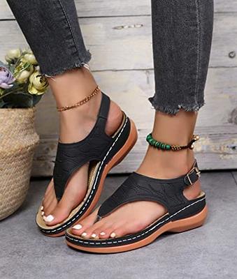 Ladies Womens Open Toe Thong Sandals Summer Flip Flop Ankle Strap Flat  Shoes | eBay