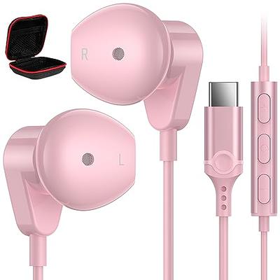 XNMOA USB Type C Headphones for iPhone15,Samsung Galaxy S23, Ultra S23+,  S23 Plus, Plug in USB C Earbuds Built-in Microphone & Volume