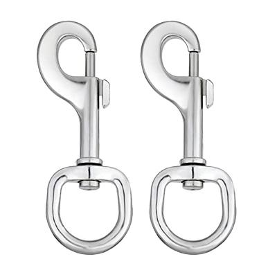  Ravenox Snap Hooks Heavy Duty, (Solid Brass)(3/4 x 2-Pack), 3/4-inch Swivel Snaps, Keychain Clip with Eye Bolt, Swivel Hook, Bolt Snap  for Scuba, Flagpole, Horse Leads, Leashes