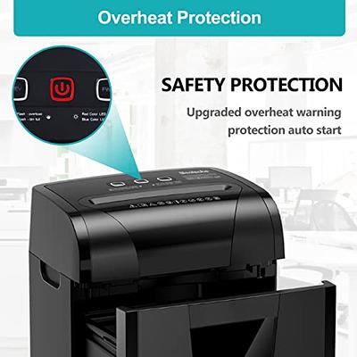 Woolsche Paper Shredder, 18-Sheet Cross Cut with 7.93Gallon Pull Out Bin,  P-4 Security Level, Shred Paper and Credit Card and CD, Durable&Fast with
