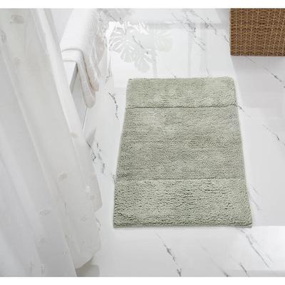 Better Trends Granada Collection 20 in. x 60 in. Blue 100% Cotton Runner Bath Rug