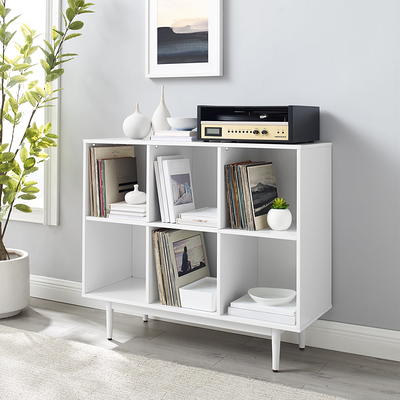 Crosley Brennan Entryway Storage Shelf Bookcase, White