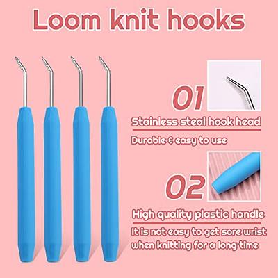 WONVOC Loom Knit Hook Set, Crochet Needle Hook Kit, 8 Pcs Blue Knitting Loom  Hooks with 12 Pcs Colorful Plastic Sewing Needles for Knitting Looms  Knitting Boards - Yahoo Shopping