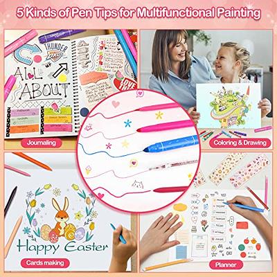 Scented Markers Coloring with Unicorn Pencil Case: Girl Toys Age 4