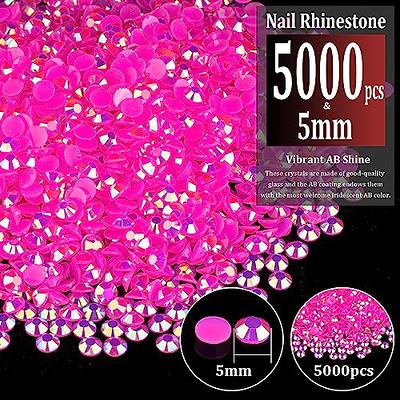 Rhinestones Bulk, Flatback Round Jelly Rhinestones Non Hotfix Crystal Gems  Large Quantity Wholesale for DIY Crafts Clothes Tumblers Face Makeup  Manicure - white AB 