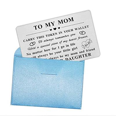 HLQYMZ Mom Wallet Card Gifts from Daughter, Thank You Mother Gifts