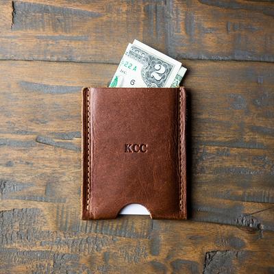Leather handmade wallet with money clip for banknotes with laser engraving  Dragon Unique Gifts for Men