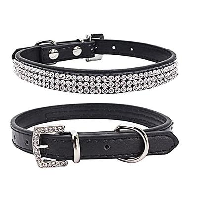 Rhinestone Dog Collar and Leash Soft Suede Bow Necklace for Puppy Cat Small  Dogs