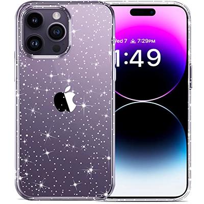 JJGoo Compatible with iPhone 13 Case, Clear Glitter Soft TPU Shockproof  Protective Bumper Cover, Sparkle Bling Sparkly Cute Slim Women Girls Phone