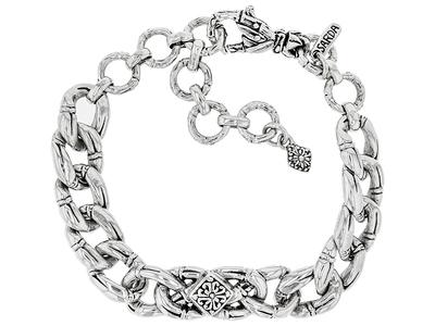 Large Link Sterling Silver Charm Bracelet Chain (10.5mm)