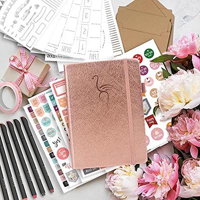 Bullet Dotted Journal Kit Hardcover Planner Notebook 120GSM A5 Bullet  Dotted Journaling with 196 Numbered Pages, 24 Fineliner Pens, Stickers,  Bullet