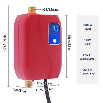 110V Mini Water Heater Instant Electric Tankless Wall Mounted Hot