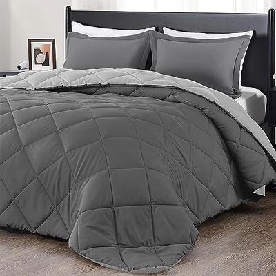  Bedsure California King Comforter Set - Grey Cal King Size  Comforter, Soft Bedding for All Seasons, Cationic Dyed Bedding Set, 3  Pieces, 1 Comforter (104x96) and 2 Pillow Shams (20x36+2) 