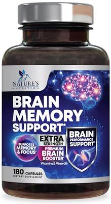  NEURIVA Plus Brain Supplement for Memory and Focus Clinically  Tested Nootropics for Concentration for Mental Clarity, Cognitive  Enhancement Vitamins B6, B12, Phosphatidylserine 30 Capsules : Health &  Household