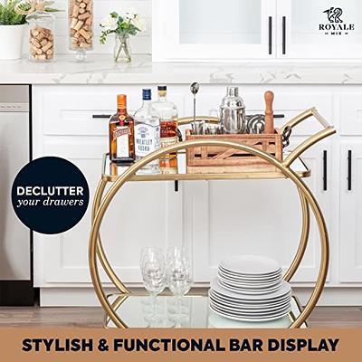 25 oz Cocktail Shaker Set 16 Pcs Mixology Bartender Kit with Stand -  Professional Stainless Steel Bartending Kit - Perfect Home Bar Tool Gift  Set for