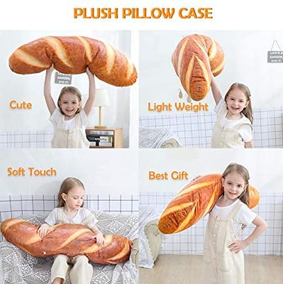 Wepop 40 in 3D Simulation Bread Shape Pillow Soft Lumbar Baguette Back Cushion  Funny Food Plush Stuffed Toy - Yahoo Shopping