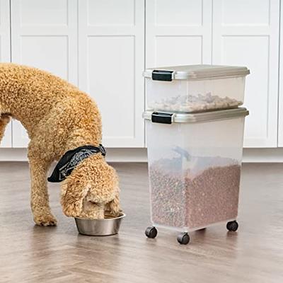 Wheeled Pet Food Containers with Scoop - 42 qt.