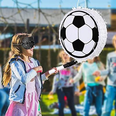 Football Soccer Pinata with 10 Soccer Stickers Soccer Party Decorations  Soccer Party Supplies, Include Soccer Pinata with Pinata Stick, Blindfold