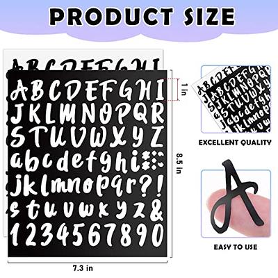 Bewudy Letter Stickers, 318 Pcs 2 inch Self Adhesive Vinyl Letter Number  Stickers Kit Alphabet Number Stickers for Crafts Sign Poster Window  Mailboxes