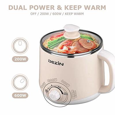 1.6L Multifunction Stainless Steel Mini Electric Cooker Steamer Cook Pots  for Cook Noodles/Hot Pot/Rice porridge 