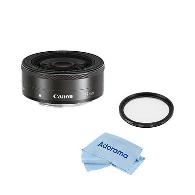 Canon EF-M 22mm f/2 STM Lens (Black) with Accessories Kit - Yahoo