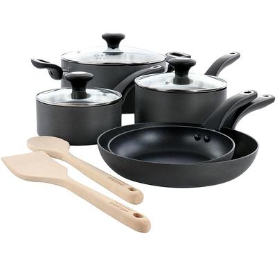 Mainstays 7 Piece Nonstick Dishwasher Safe Cookware Set, Black, FREE  SHIPPING