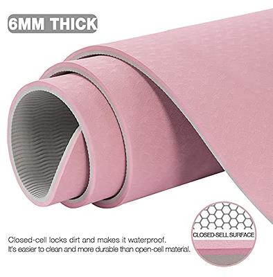 6'X4' Large Yoga Mat ¼” Extra Thick Exercise Mat with 2 Bundling Ribbons  Eco Fri