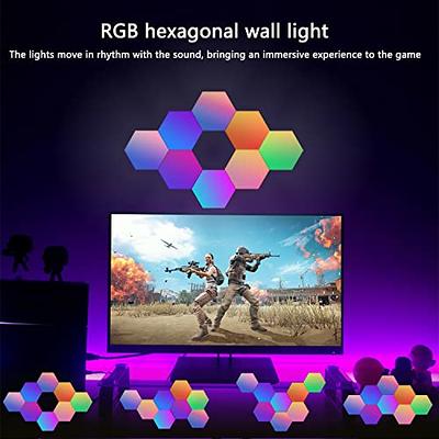 Aeasiup Hexagon Light Panels - Cool RGB LED Hexagon Wall Light Panels with  with App & Remote