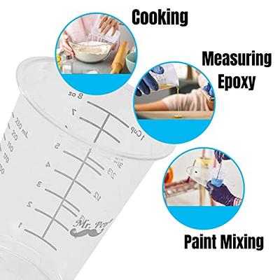 Prestee 50 Disposable Measuring Cups - 8 Oz | Resin Mixing Cups For Epoxy  Resin | Plastic Measuring Cups | Liquid Measuring Cups Plastic | Dry