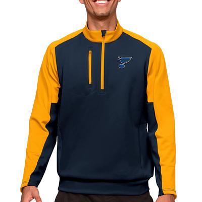 Men's Antigua Navy St. Louis Blues Logo Victory Full-Zip Hoodie