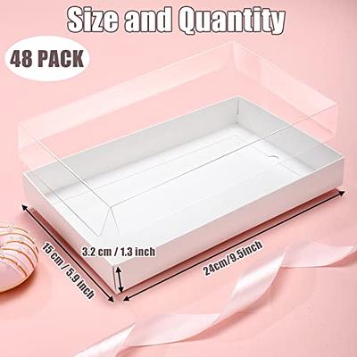 50 Pieces Food Box to Go Boxes with Clear Lid Food Container Bakery Take  Out Containers Cake Boxes Packaging Box Household for Cake Bread short