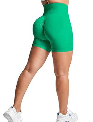 YEOREO Seamless Scrunch Workout Shorts for Women High Waisted Butt