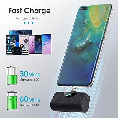  Mini Portable Charger 5000mAh Power Bank, 15W PD USB C Cell  Phone Portable Power, LCD Display Battery Pack Compatible With iPhone 15/15  Plus/15 Pro/15 Pro Max/Android Phone/Samsung Galaxy/Moto/LG etc : Cell