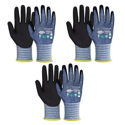 KAYGO Safety Work Gloves MicroFoam Nitrile Coated-3 Pairs, KG18NB,Seamless  Knit Nylon Glove with Black Micro-Foam Nitrile Grip,Ideal for General  Purpose,Automotive,Home Improvement,medium 