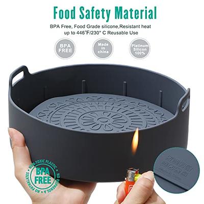 Reusable Silicone Baking Tray for Air Fryer - Non-Stick Round Oven