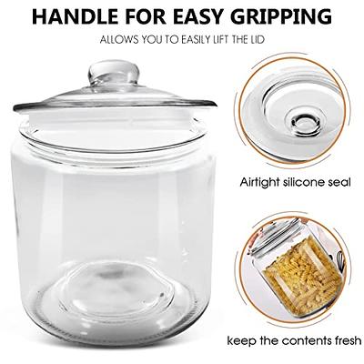 Masthome 1 Gallon Glass Storage Jars Set of 2,Airtight Cookie Jar