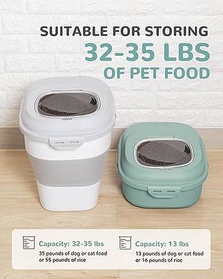 2 Pack Food Storage Container with Scoop,Large Airtight Pet Food