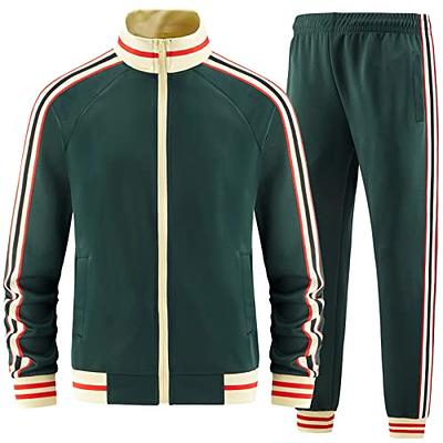dioxoib Track Suits for Men Set 2 Piece Tracksuits Mens Sweatsuits Sets  Jogging Two Piece Outfits Athletic Clothes Jogger Sweat Suits Running Sport  leisure Clothing Green Ai-TZ002-S - Yahoo Shopping