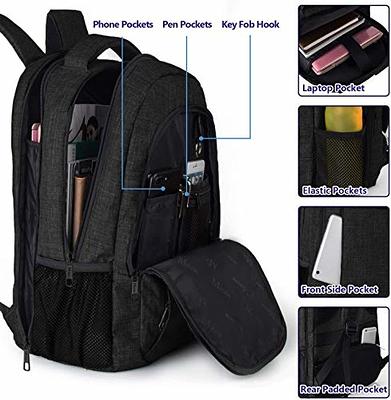 SHRRADOO Anti Theft Laptop Backpack Travel Backpacks with usb Charging Port  for Women Men College Backpack Computer Bag Fits 17 Inch Laptop,Gray