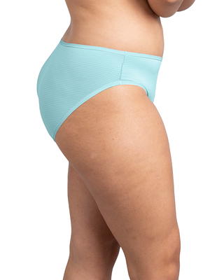 Fruit of the Loom Women's Breathable Cooling Stripes Brief Underwear, 6  Pack 