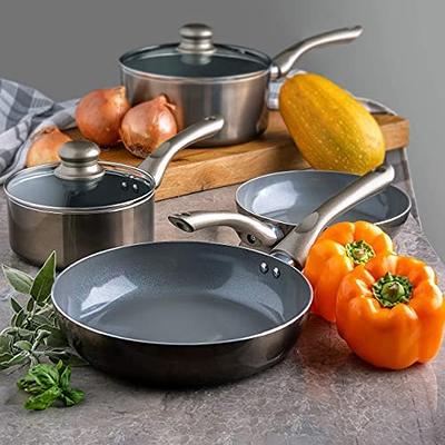 Moss & Stone 6 Piece Nonstick Cookware Set, Aluminum Pots and Pans