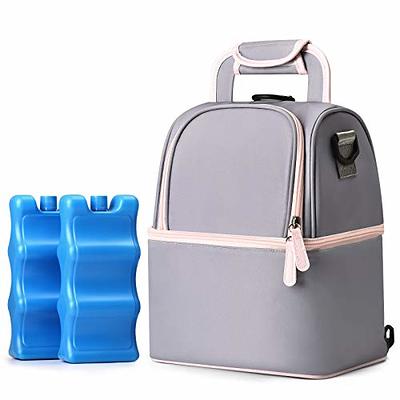 BABEYER Breastmilk Cooler Bag with Ice Pack Fits 6 Baby Bottles Up to 9  Ounce, Baby Bottle Bag with Shoulder Strap for Nursing Mom Daycare, Grey -  Yahoo Shopping