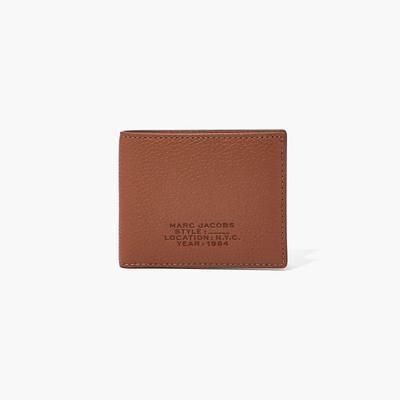 The Monogram Jacquard Trifold Wallet in Beige Multi