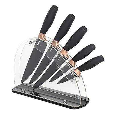 Knife Set High Carbon Stainless Steel Kitchen Knife Set 14 Pieces Super  Sharp Cutlery Knife Set with Acrylic Stand - Silver