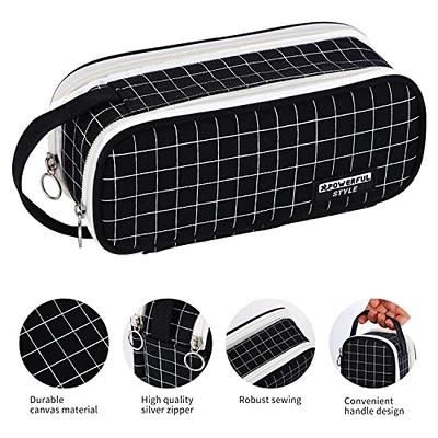 Dugio Large Pencil Case Zipper Pencil Pouch for Girls Boys Adults Kids  Aesthetic Pencil Bag Organizer Big Capacity Pen Bag with Handle Portable  for School Office Black-plaid - Yahoo Shopping