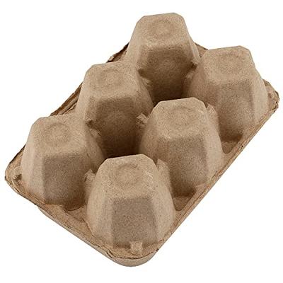 SOUJAP 50 Pack 6 Count Paper Pulp Egg Cartons, Half Dozen Egg