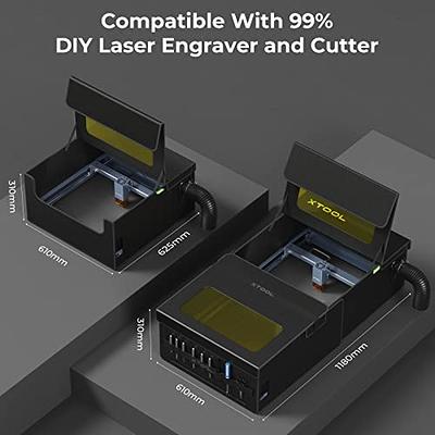  CAMXTOOL Laser Engraver Enclosure with Vent and Exhaust Fan,  Foldable Laser Cutter Protective Cover, Smoke-Proof Laser Enclosure,  Eliminates Smoke, Reduces Noise and Prevents Dust/Odor - 700x700x400mm