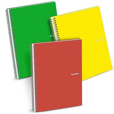 EOOUT 3 Pack A5 Spiral Notebook, Hardcover Spiral Journal, 5.5 x 8.3  Inches, 100GSM Thick Paper, 80 Sheets College Ruled, for School Office Home