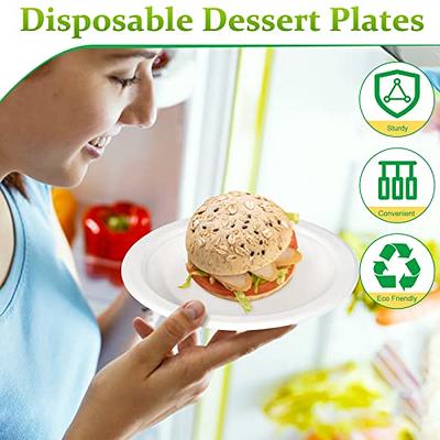  GREENESAGE Small Paper Plates 7 Inch, 100 Pack